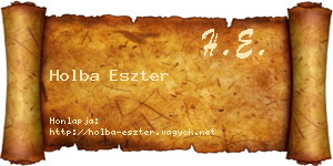 Holba Eszter névjegykártya