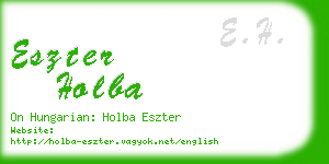eszter holba business card